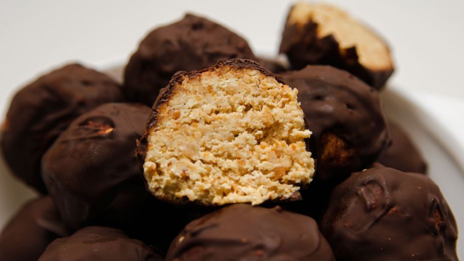 Chocolate covered protein balls f45 kim bowman